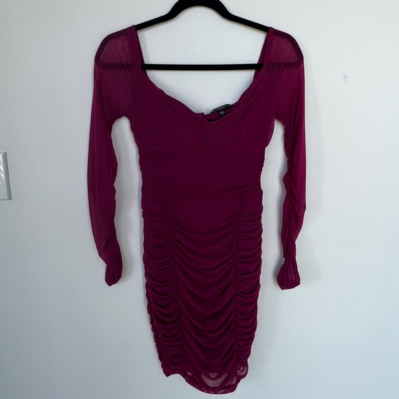 Guess berry mesh long sleeve mini - Picture 4 of 4